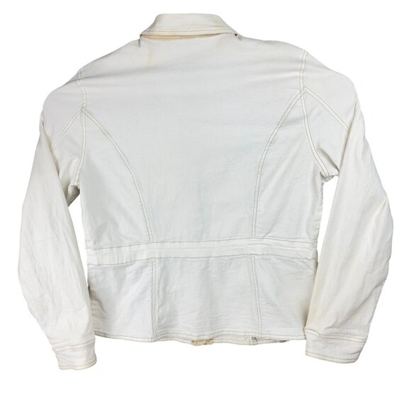 Faded Glory  Jacket Womens L White Button-Down Multiple Pockets Casual Coat - Picture 2 of 10